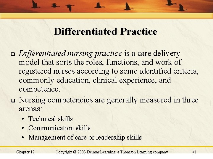 Differentiated Practice q q Differentiated nursing practice is a care delivery model that sorts Differentiated Practice q q Differentiated nursing practice is a care delivery model that sorts