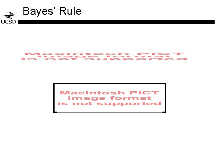 Bayes’ Rule Bayes’ Rule