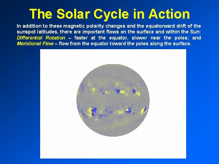 The Solar Cycle in Action In addition to these magnetic polarity changes and the