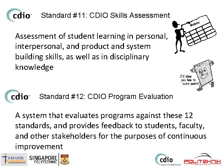 Standard #11: CDIO Skills Assessment of student learning in personal, interpersonal, and product and