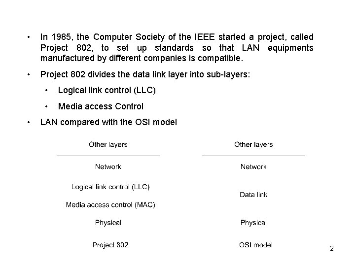  • In 1985, the Computer Society of the IEEE started a project, called