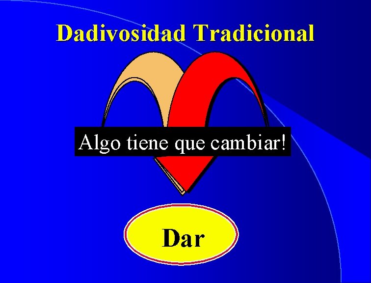 Dadivosidad Tradicional Algo tiene que cambiar! Dar 