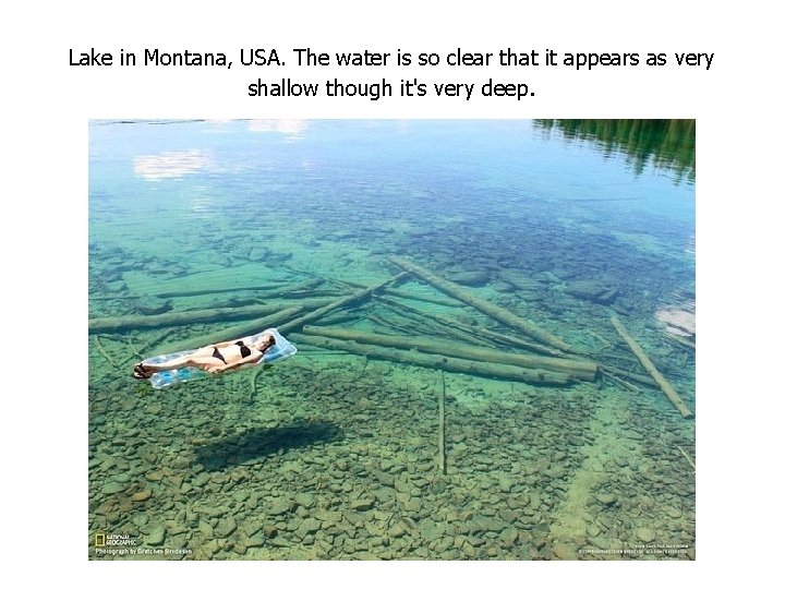 Lake in Montana, USA. The water is so clear that it appears as very Lake in Montana, USA. The water is so clear that it appears as very