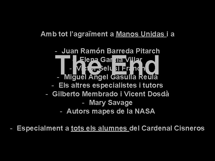 Amb tot l’agraïment a Manos Unidas i a - Juan Ramón Barreda Pitarch -