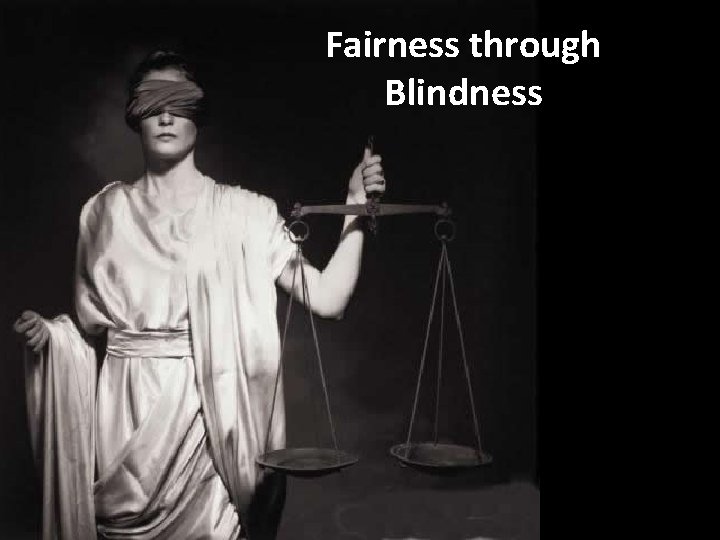 Fairness through Blindness 