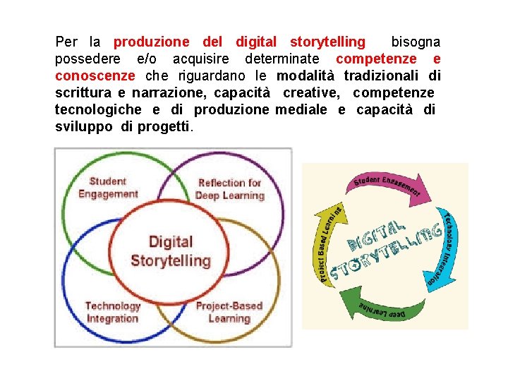 Per la produzione del digital storytelling bisogna possedere e/o acquisire determinate competenze e conoscenze