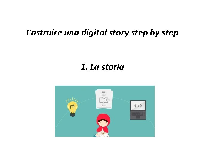 Costruire una digital story step by step 1. La storia 