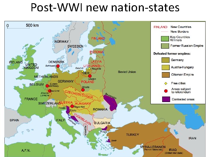 Post-WWI new nation-states 