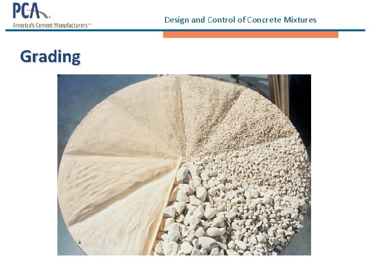 Design and Control of Concrete Mixtures Grading 