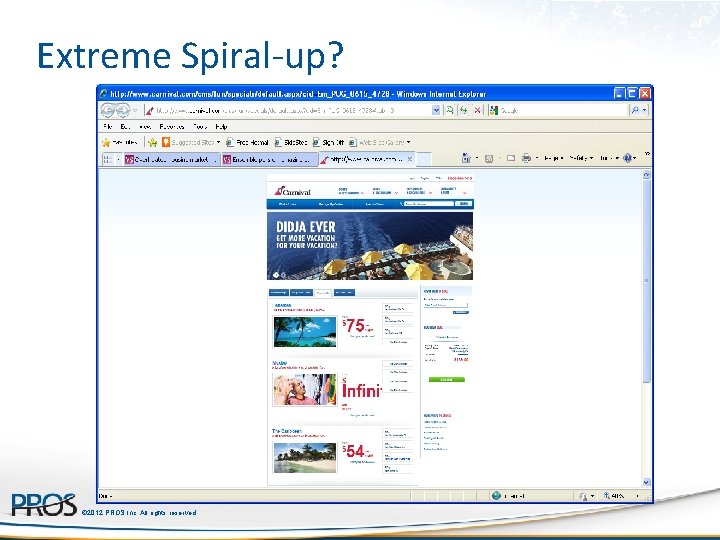 Extreme Spiral-up? © 2012 PROS Inc. All rights reserved. 