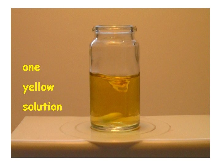 one yellow solution 