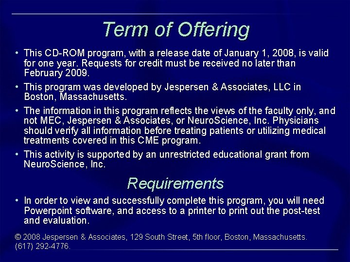 Term of Offering • This CD-ROM program, with a release date of January 1, Term of Offering • This CD-ROM program, with a release date of January 1,