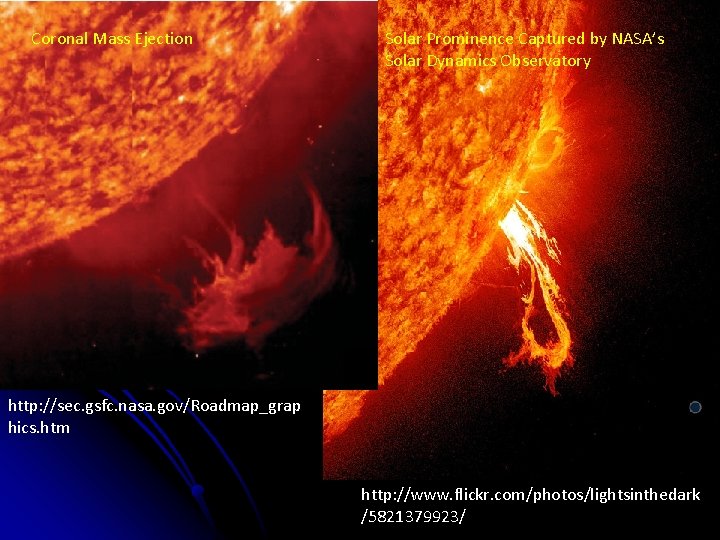 Coronal Mass Ejection Solar Prominence Captured by NASA’s Solar Dynamics Observatory http: //sec. gsfc. Coronal Mass Ejection Solar Prominence Captured by NASA’s Solar Dynamics Observatory http: //sec. gsfc.