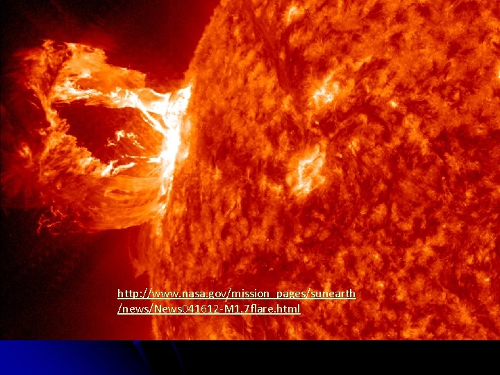 http: //www. nasa. gov/mission_pages/sunearth /news/News 041612 -M 1. 7 flare. html http: //www. nasa. gov/mission_pages/sunearth /news/News 041612 -M 1. 7 flare. html
