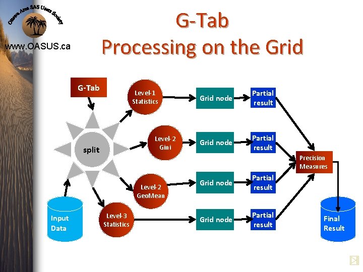 G-Tab Processing on the Grid www. OASUS. ca G-Tab Level-1 Statistics Level-2 Gini split G-Tab Processing on the Grid www. OASUS. ca G-Tab Level-1 Statistics Level-2 Gini split