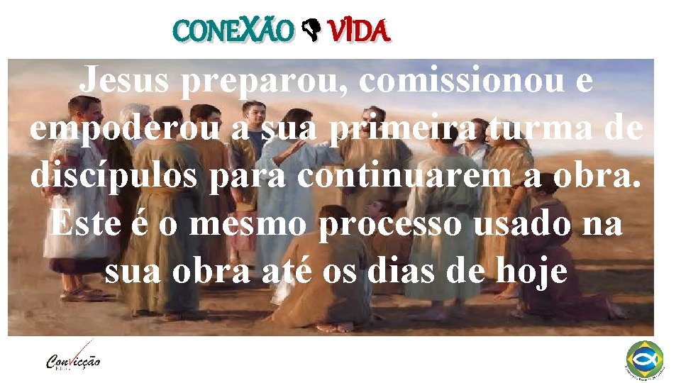 CONEXÃO VIDA Jesus preparou, comissionou e empoderou a sua primeira turma de discípulos para