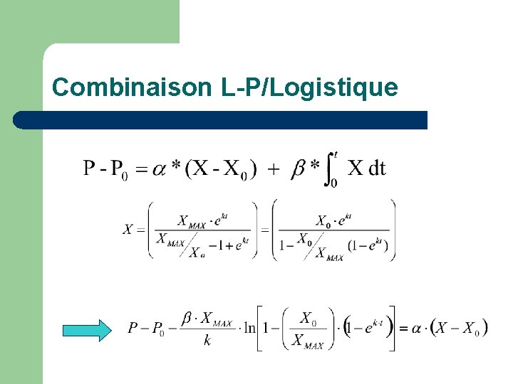 Combinaison L-P/Logistique 