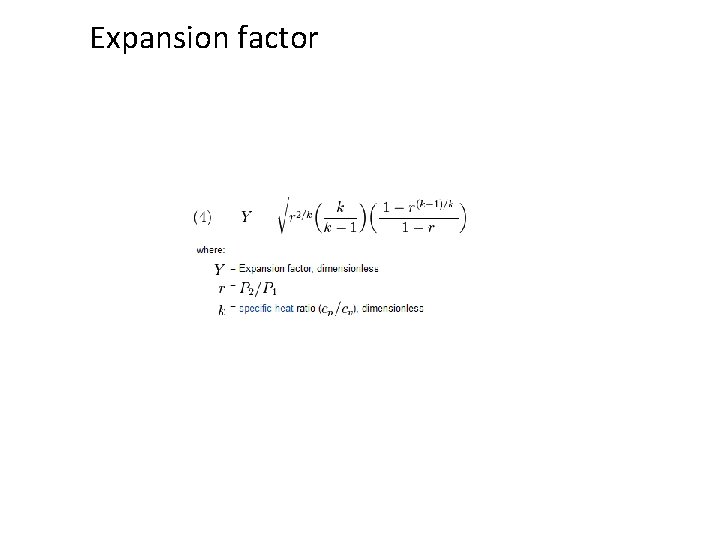 Expansion factor 