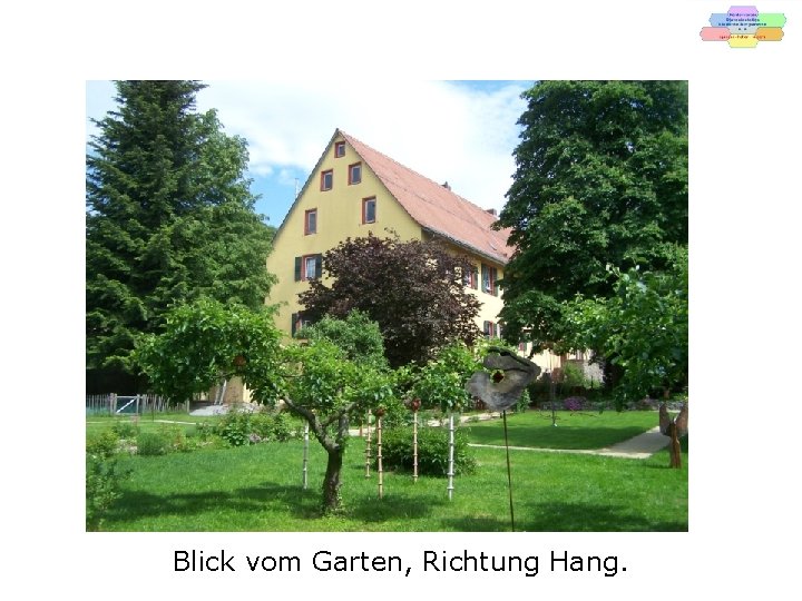 Blick vom Garten, Richtung Hang. 