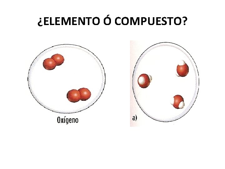 ¿ELEMENTO Ó COMPUESTO? 