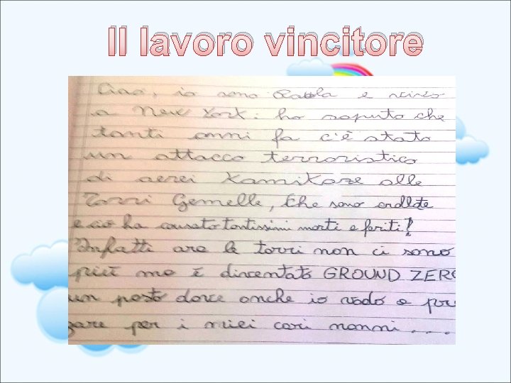 Il lavoro vincitore 