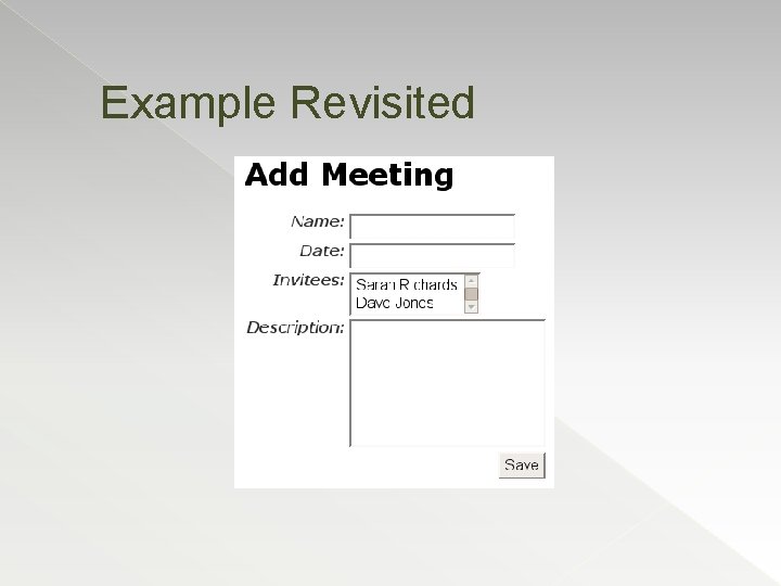 Example Revisited 