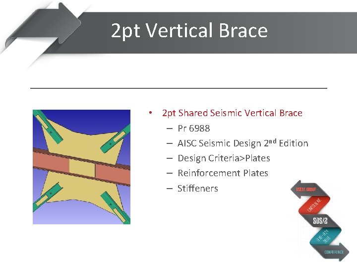 2 pt Vertical Brace • 2 pt Shared Seismic Vertical Brace – Pr 6988