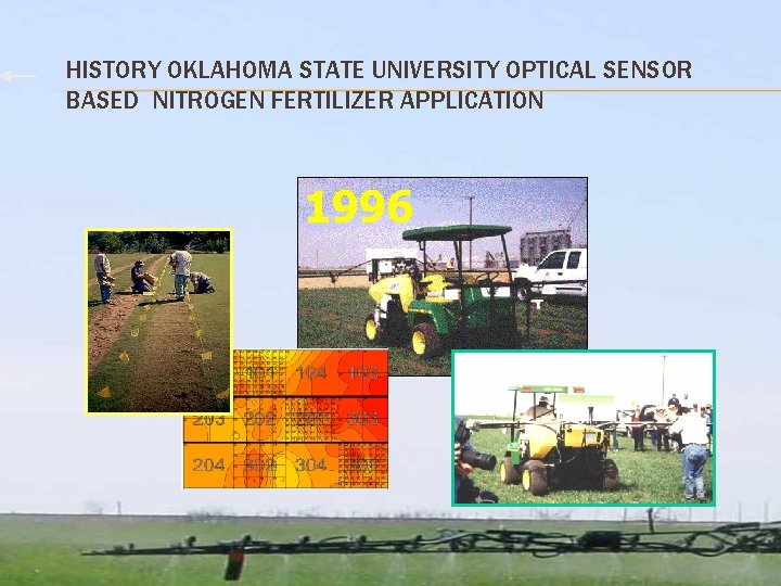 HISTORY OKLAHOMA STATE UNIVERSITY OPTICAL SENSOR BASED NITROGEN FERTILIZER APPLICATION 1996 