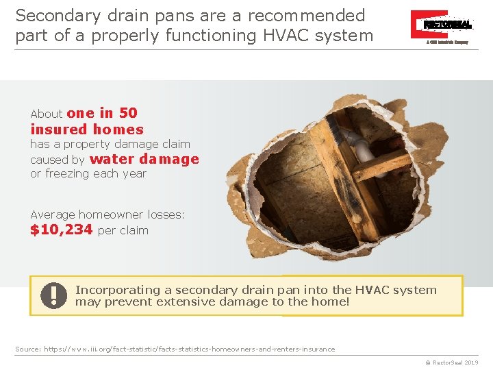 Secondary drain pans are a recommended part of a properly functioning HVAC system About