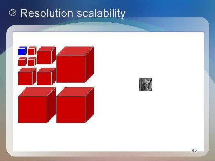 Resolution scalability 40 Resolution scalability 40