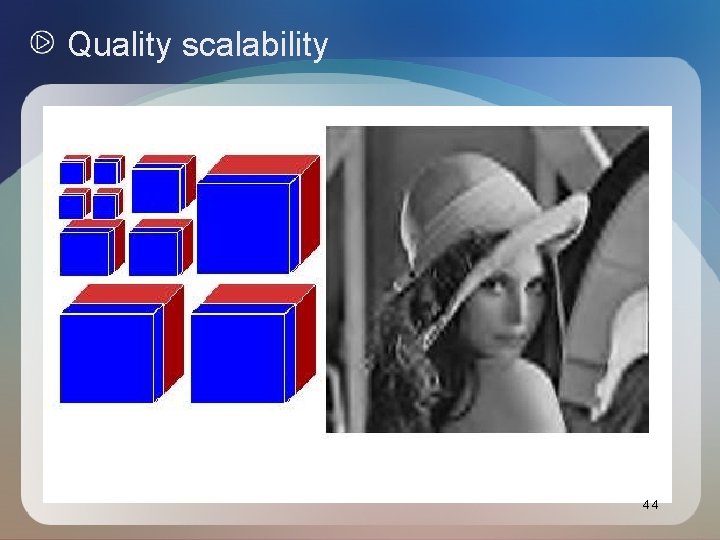 Quality scalability 44 Quality scalability 44