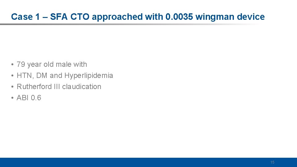 Case 1 – SFA CTO approached with 0. 0035 wingman device • • 79