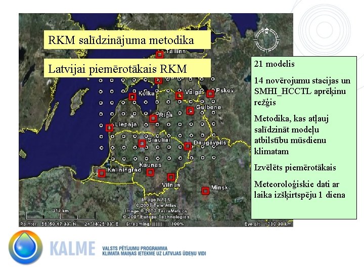 RKM salīdzinājuma metodika Latvijai piemērotākais RKM 21 modelis 14 novērojumu stacijas un SMHI_HCCTL aprēķinu