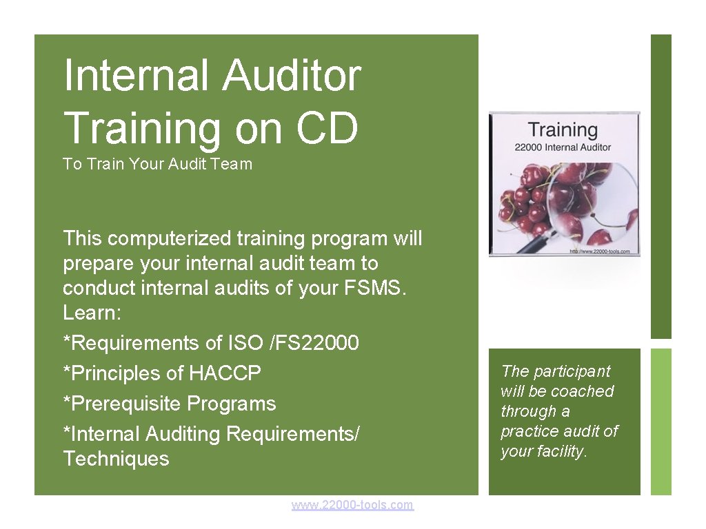 Internal Auditor Training on CD To Train Your Audit Team This computerized training program Internal Auditor Training on CD To Train Your Audit Team This computerized training program
