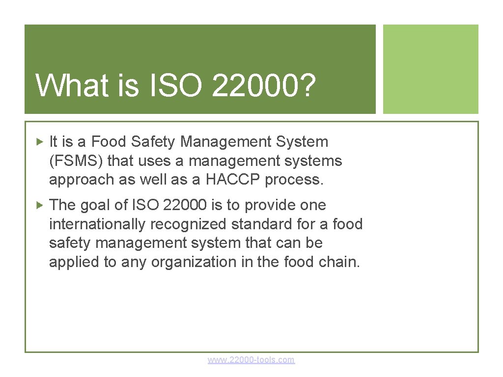 22000 Food Safety Management Systems www 22000 tools