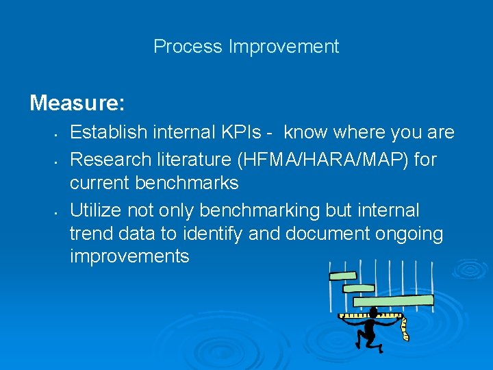 Process Improvement Measure: • • • Establish internal KPIs - know where you are Process Improvement Measure: • • • Establish internal KPIs - know where you are