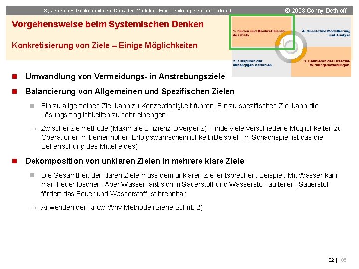 Systemisches Denken mit dem Consideo Modeler - Eine Kernkompetenz der Zukunft © 2008 Conny