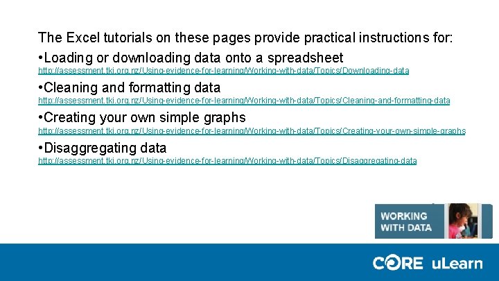 The Excel tutorials on these pages provide practical instructions for: • Loading or downloading The Excel tutorials on these pages provide practical instructions for: • Loading or downloading
