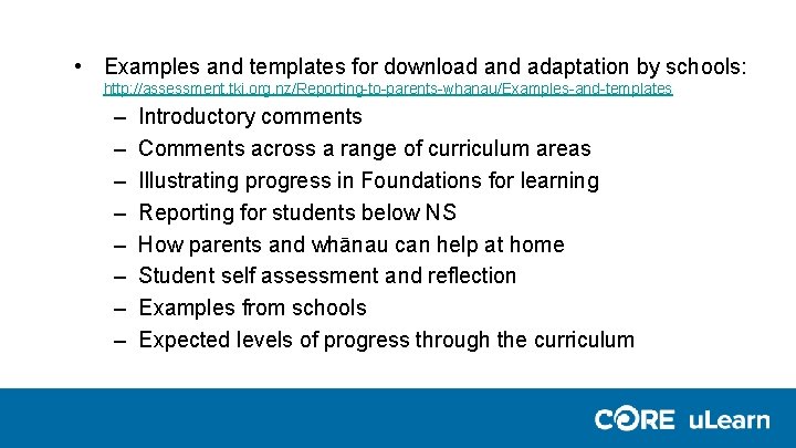 • Examples and templates for download and adaptation by schools: http: //assessment. tki. • Examples and templates for download and adaptation by schools: http: //assessment. tki.