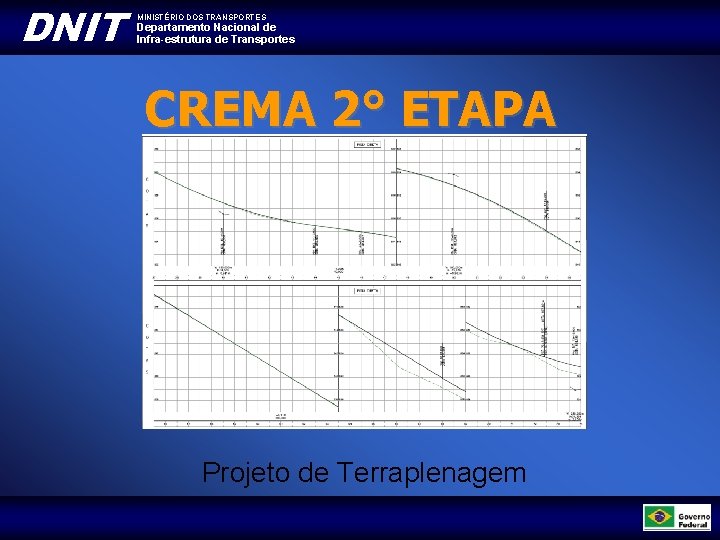 DNIT MINISTÉRIO DOS TRANSPORTES Departamento Nacional de Infra-estrutura de Transportes CREMA 2° ETAPA Projeto DNIT MINISTÉRIO DOS TRANSPORTES Departamento Nacional de Infra-estrutura de Transportes CREMA 2° ETAPA Projeto