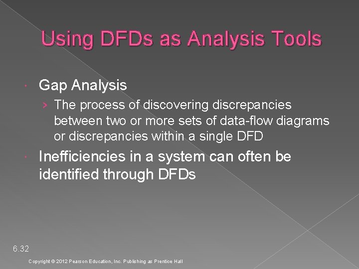 Using DFDs as Analysis Tools Gap Analysis › The process of discovering discrepancies between