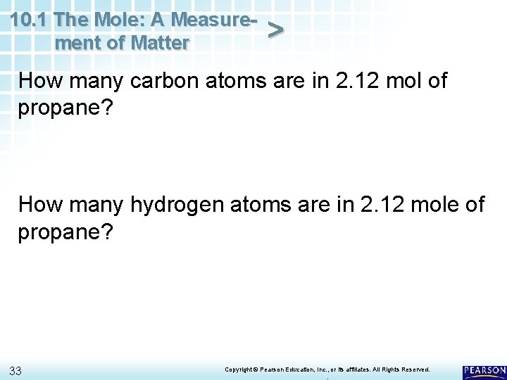 10. 1 The Mole: A Measurement of Matter > How many carbon atoms are