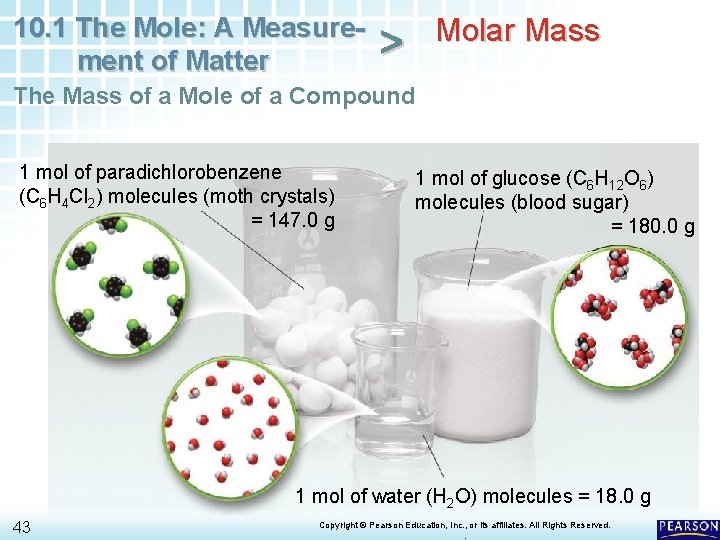 10. 1 The Mole: A Measurement of Matter Molar Mass > The Mass of