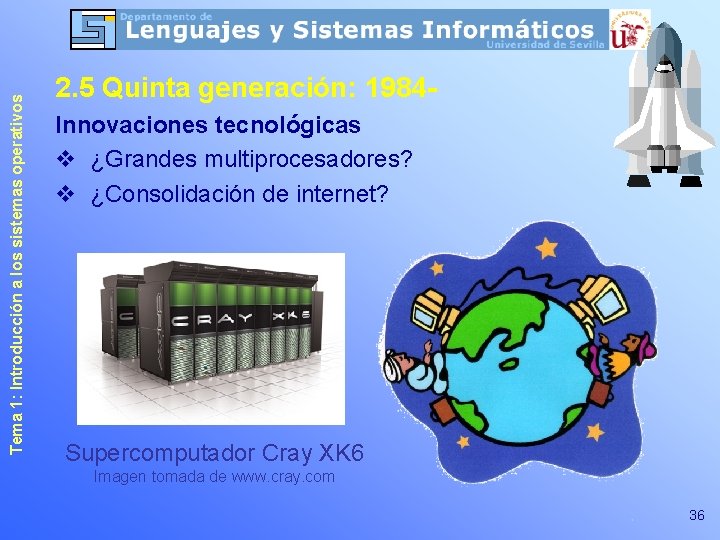 Tema 1: Introducción a los sistemas operativos 2. 5 Quinta generación: 1984 Innovaciones tecnológicas