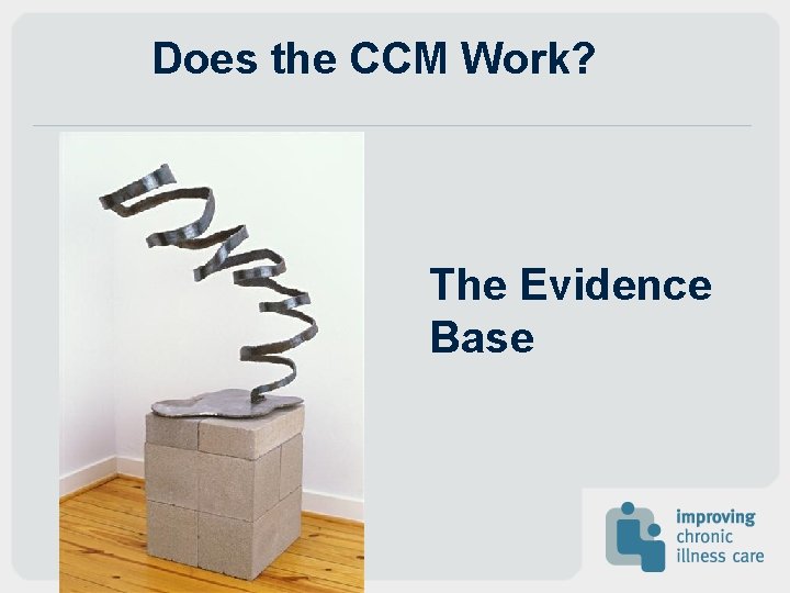 Does the CCM Work? The Evidence Base Does the CCM Work? The Evidence Base