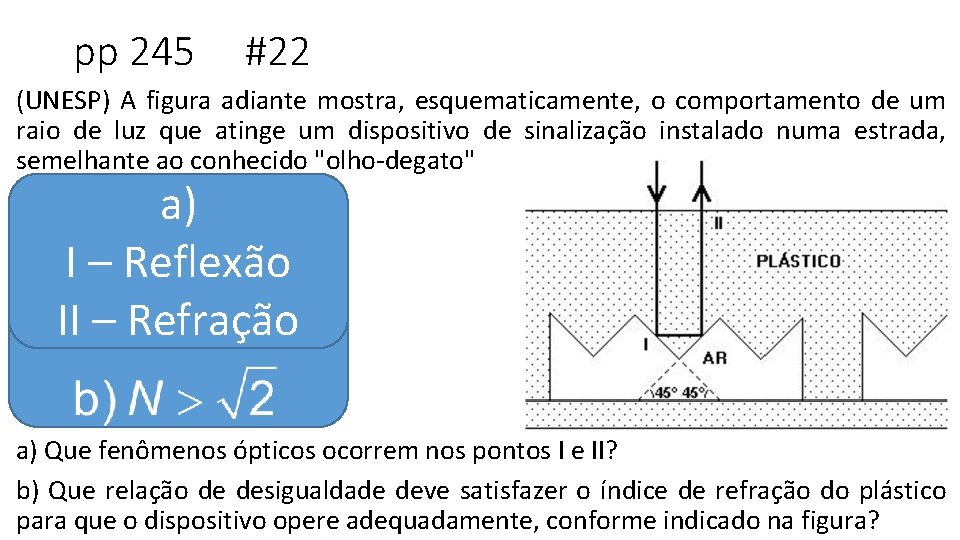 pp 245 #22 (UNESP) A figura adiante mostra, esquematicamente, o comportamento de um raio