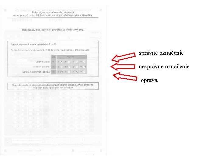 správne označenie nesprávne označenie oprava 