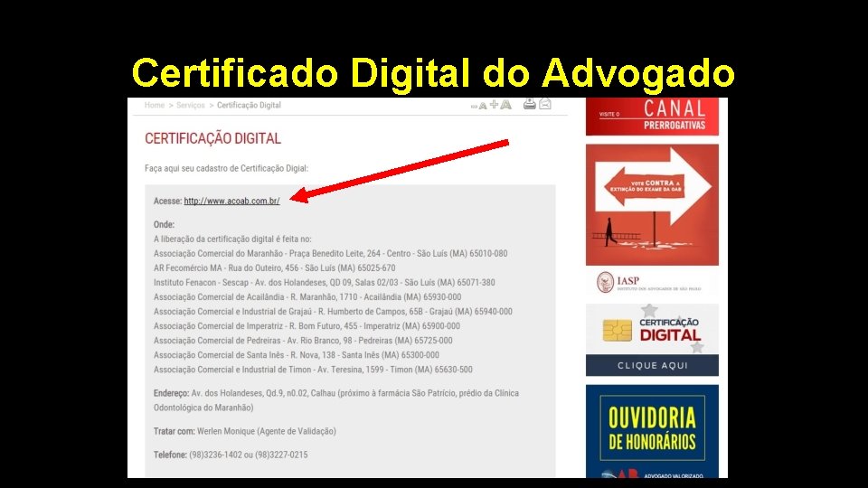 Certificado Digital do Advogado 