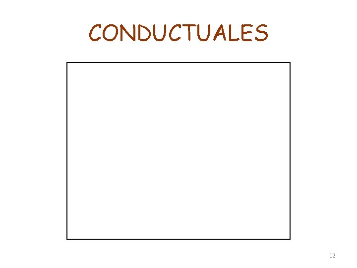 CONDUCTUALES 12 CONDUCTUALES 12