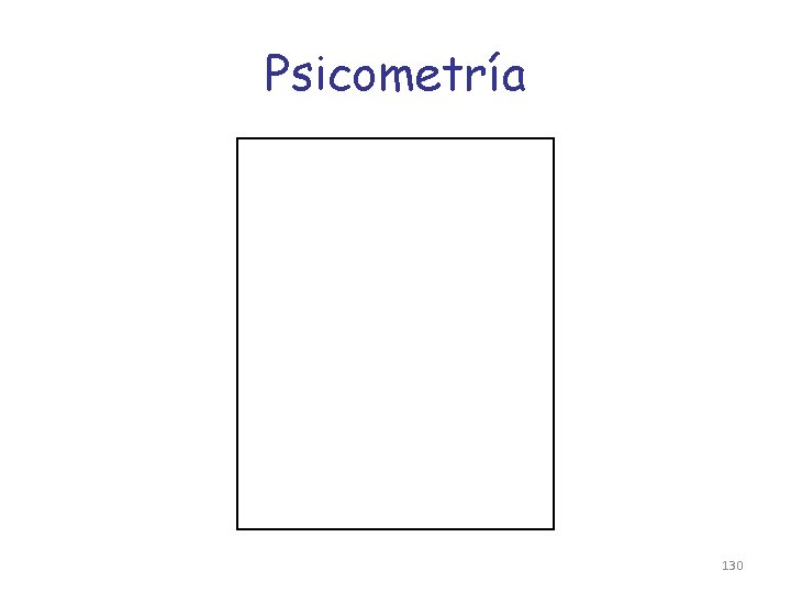 Psicometría 130 Psicometría 130